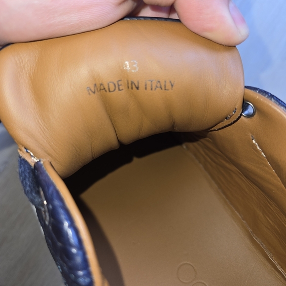 Jimmy Choo Leather Animal Print Men's Sneakers - Picture 10 of 11